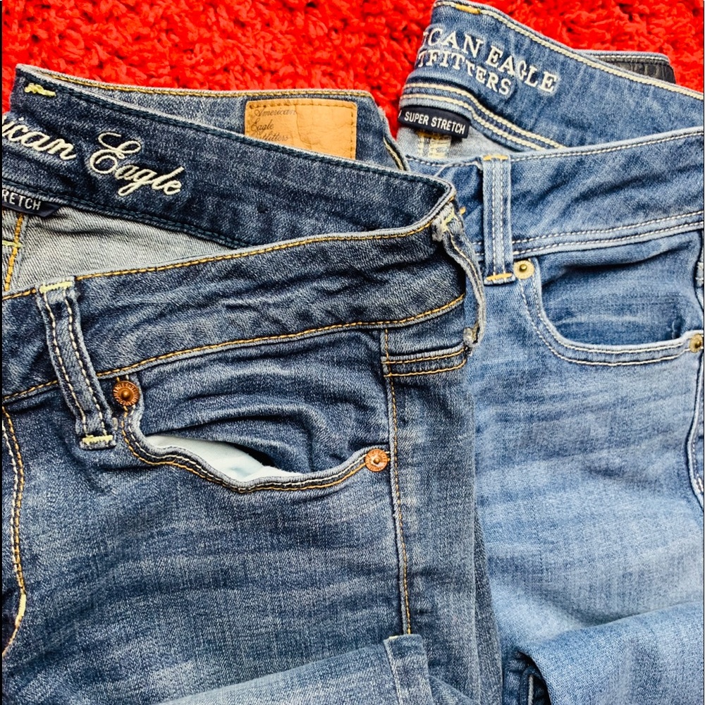 AE Skinny and Kickboot pair of jeans size 6